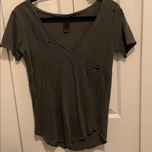 swell gray tee shirt with holes.  NEVER WORN!